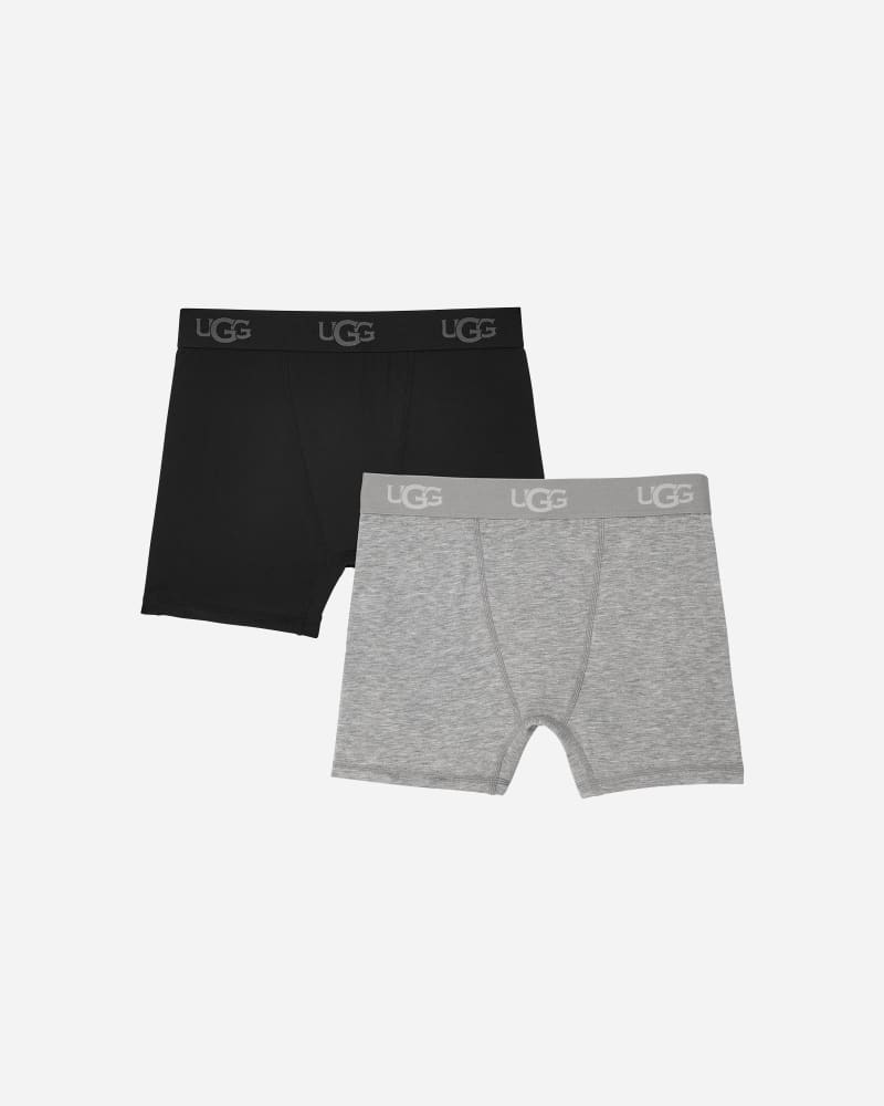 UGG Alexiah Boy Short 2 Pack in Black And Grey Heather